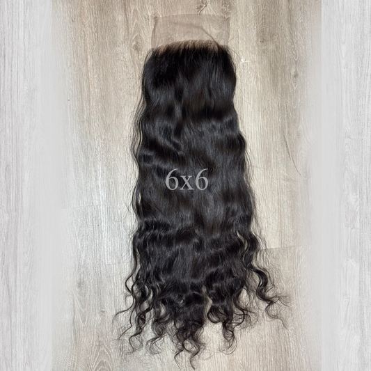 Raw Indian Lace Closure 6x6